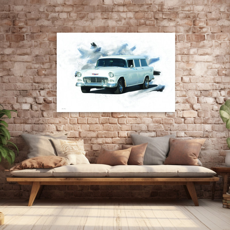 Chevy bricoleur chariot rétro, art rétro classique, H 40 po x l 60 po