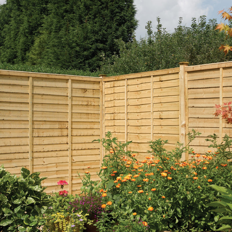 Rowlinson Traditional Lap Panel Pressure Treated, 183cm H x 152.5cm W x 4.4cm D