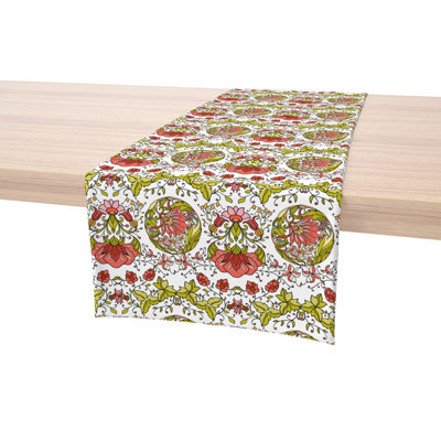 Table Runner, 100% Cotton, Floral 3