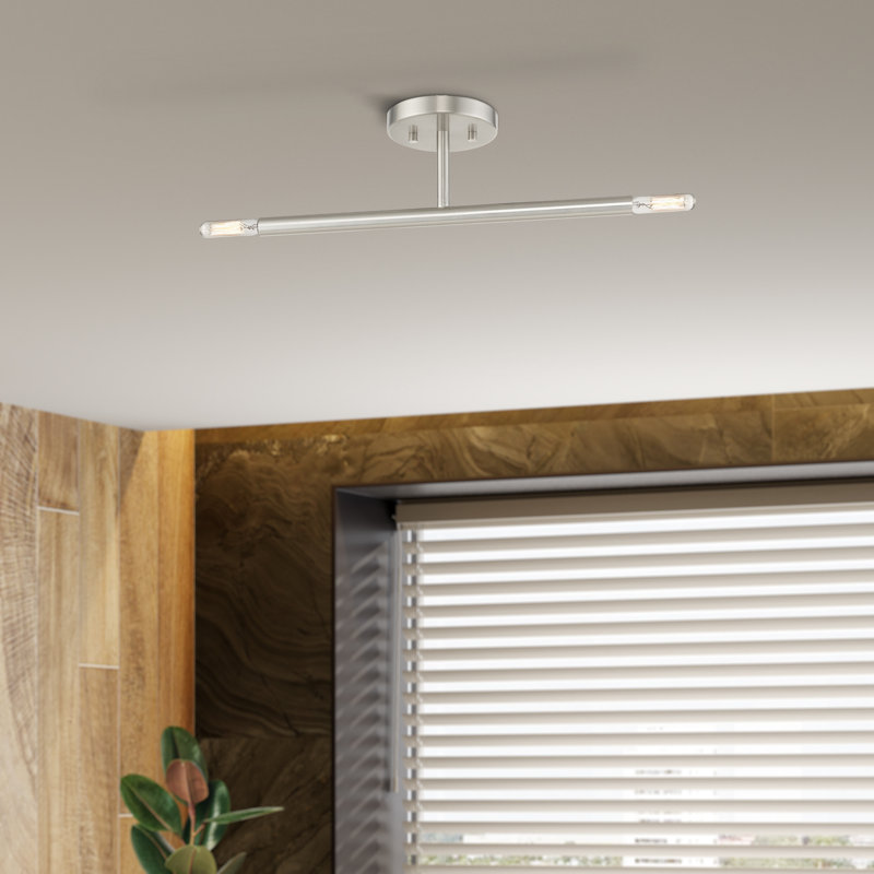 Bearcreek Semi Flush Mount, Brushed Nickel