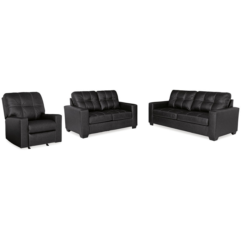 Canapé, causeuse et fauteuil inclinable Barlin Mills, Gris