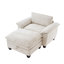 Chaise longue rembourrée avec repose-pieds et rangement-1324480600