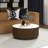 Transitional Fluted Marble Round Handmade Coffee Table