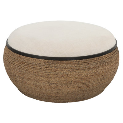 Repose-pieds de rangement rond 36,25 po Emily