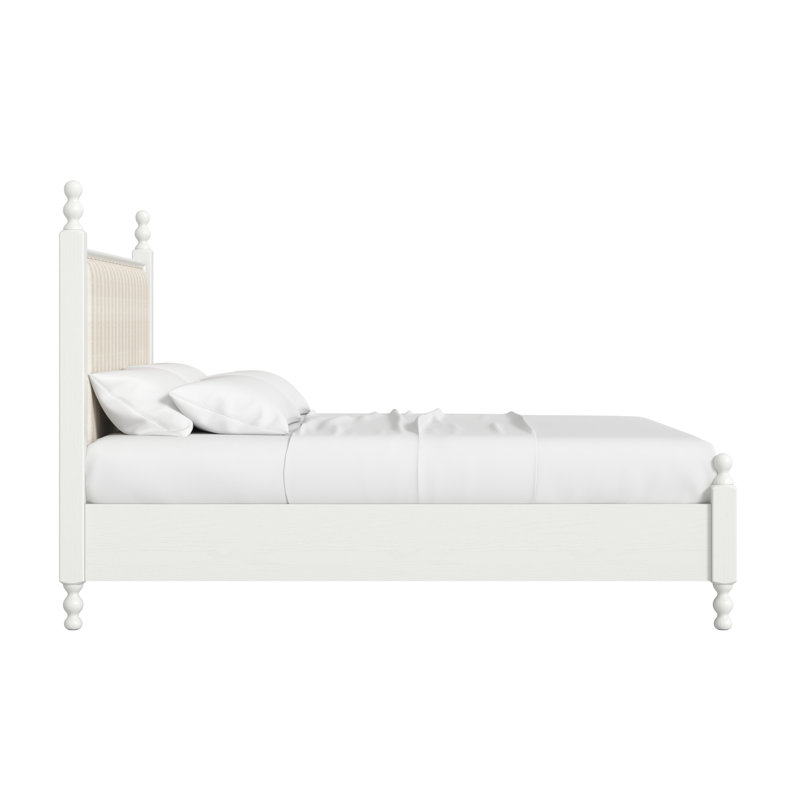 Haven QN Uph Finial Bed, Queen