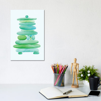 «Seaglass Cairn» par Modern Tropical - peinture sur toile tendue