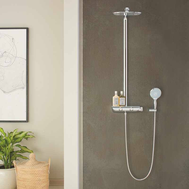 Pomme de douche à pluie Veris avec buses SpeedClean