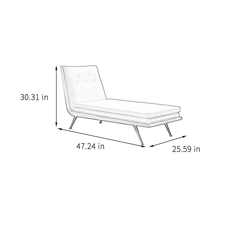 Chaise longue de détente moderne et tendance