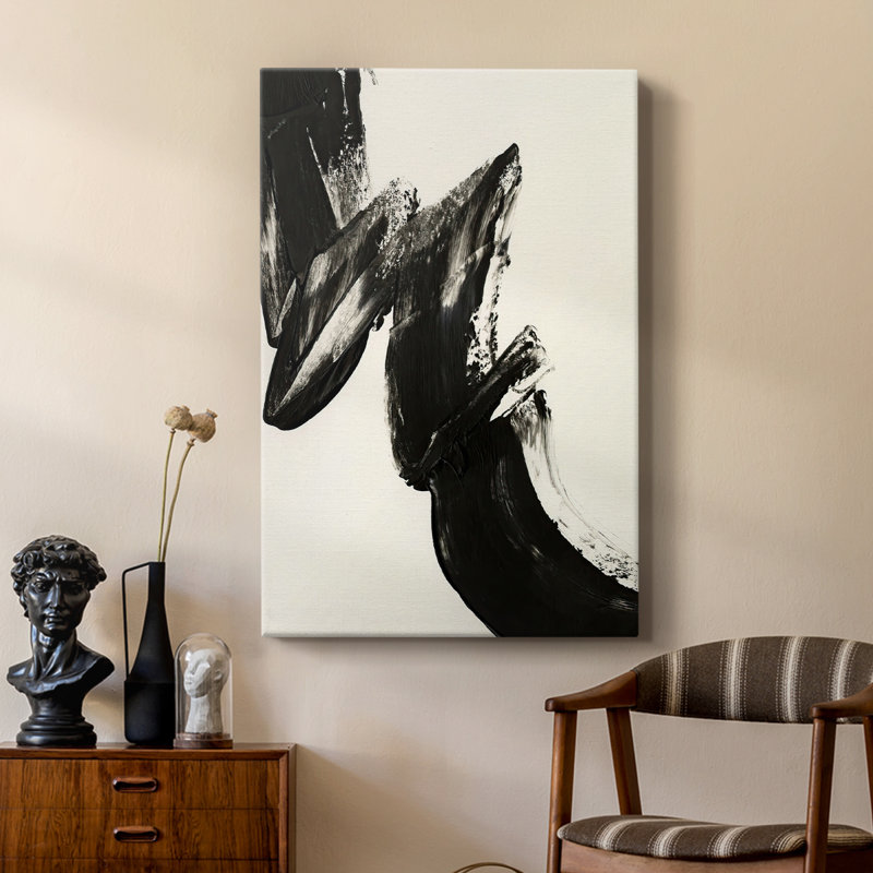 Black Expression II -Custom Wrapped Gallery Cavas, 36" H x 24" W