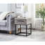 Table contemporaine Gris Celestial - Élégante et polyvalente. Intégrer un espace de rangement pratique. 45,2 cm (l) x 43,2 cm (p) x 61 cm (h). Compartiment de rangement intégré. Design et esthétique soignés.