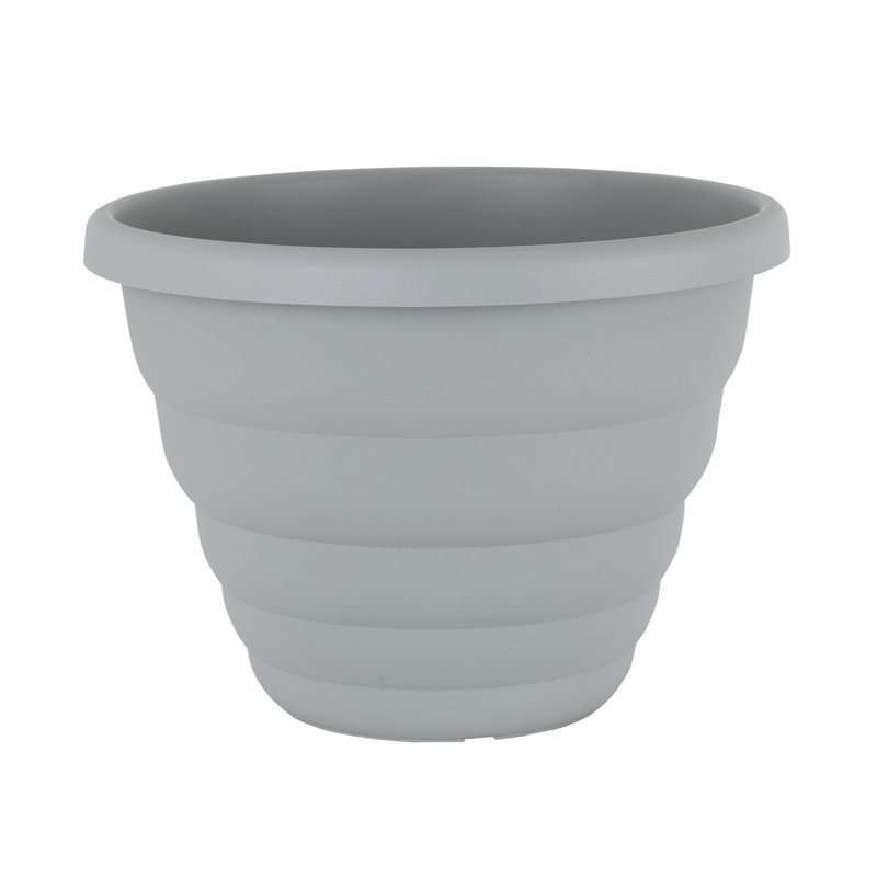 Wham Beehive Round Pot Cement, Grey, 37 cm H x 48 cm W x 48 cm D