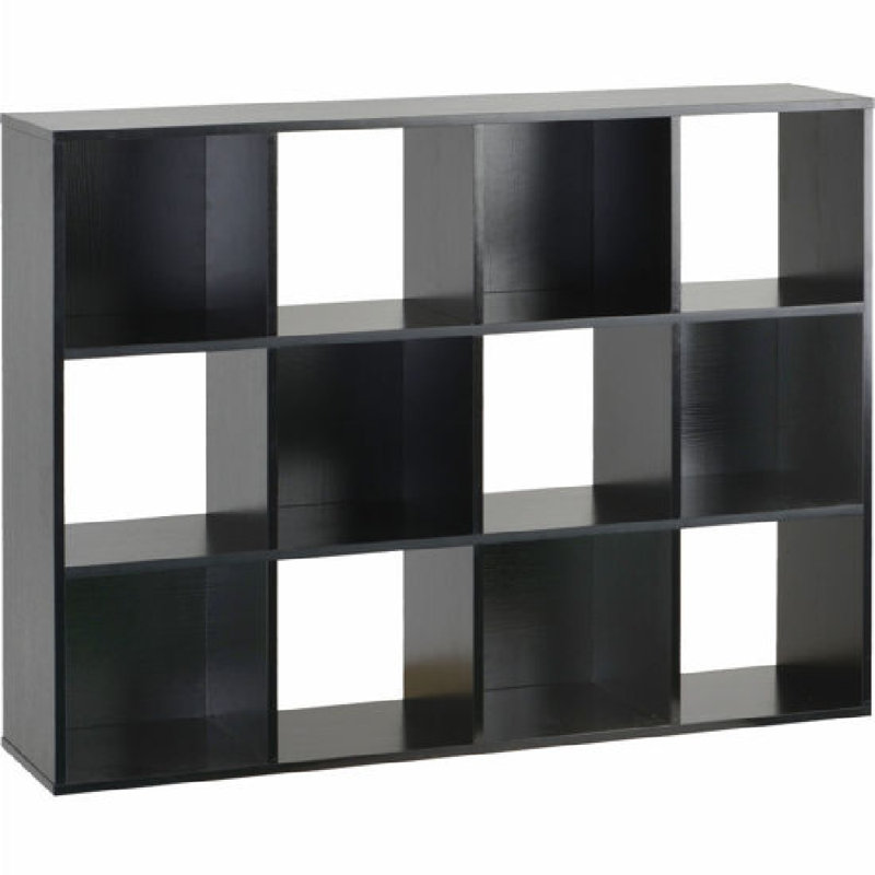 Bibliothèque à 12 cubes - Noir, Noir