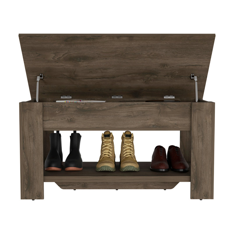 Table de rangement, tablette de table extensible, tablette inférieure, pour le salon, Marron foncé