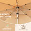 Parasol de cour arrière 10 pi - Design beige