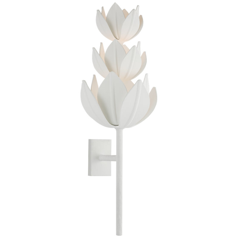 Alberto 3 - Light LED Armed Sconce, Plaster White