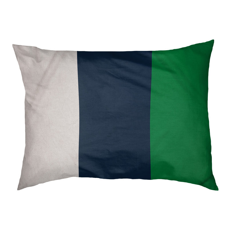 Coussin Golden State, Grand (l 40 po x P 30 po x H 6,5 po), Milieu bleu / vert