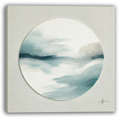 «Circular Horizon», art mural sur toile abstraite minimaliste