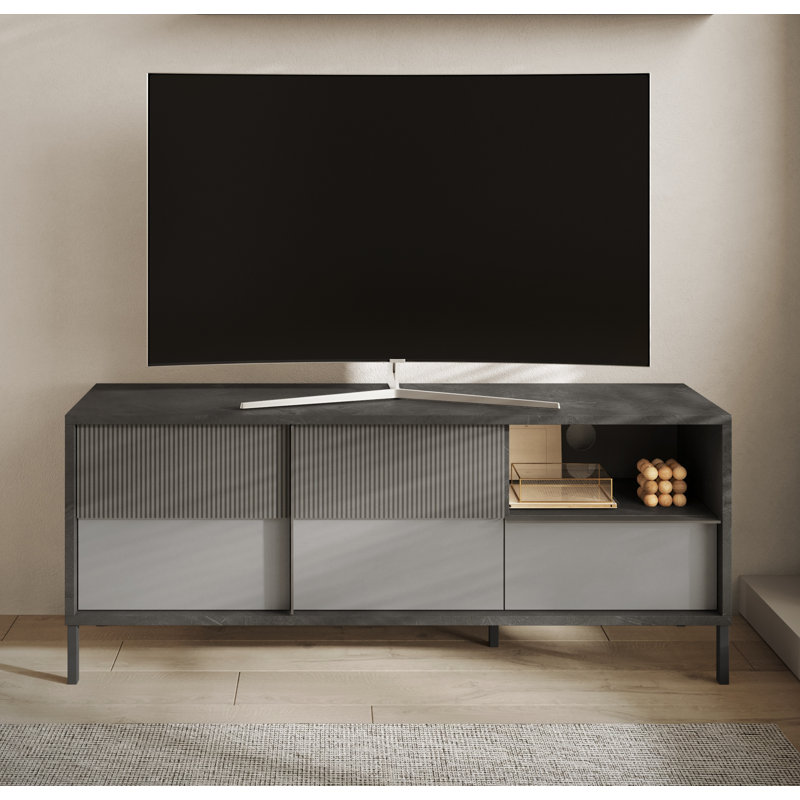 Ardelis Unfinished TV Stand for TVs up to 65", Slate/Lead/Chalk