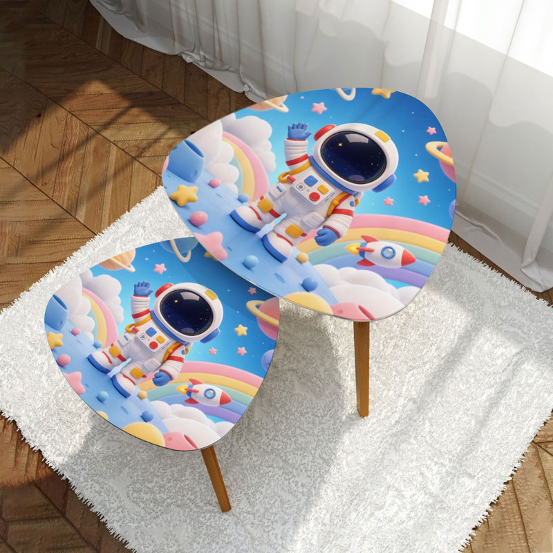 Ensemble de 2 tables basses gigognes Triangle