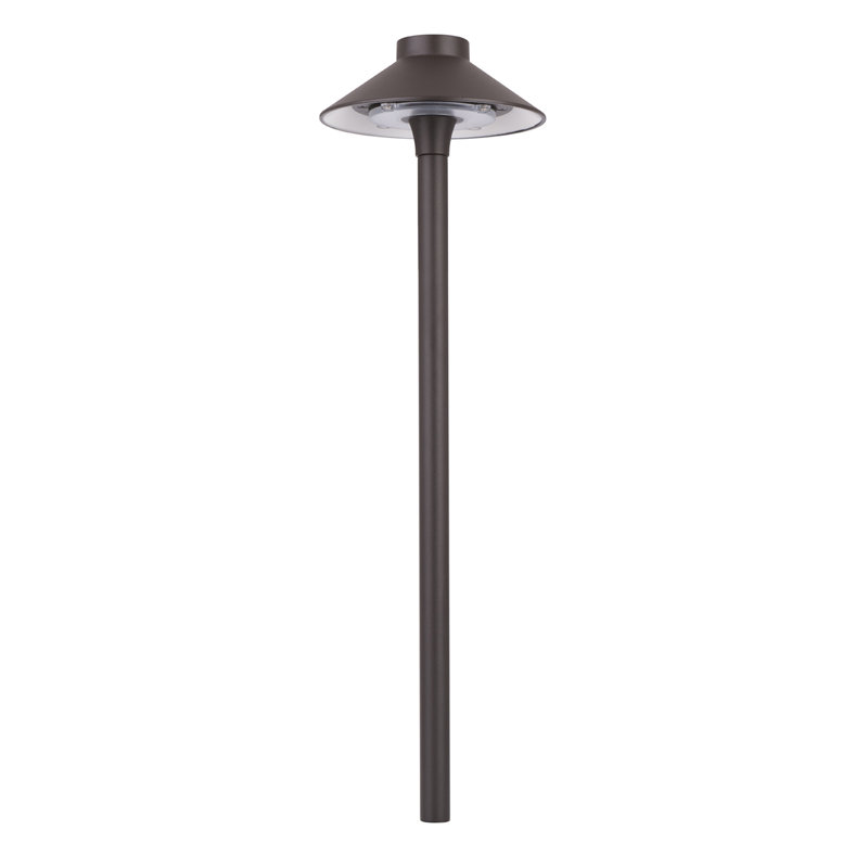 Colorscaping Low Voltage Integrated LED Aluminum Pathway Light, Solid Brass Coated/Bronze