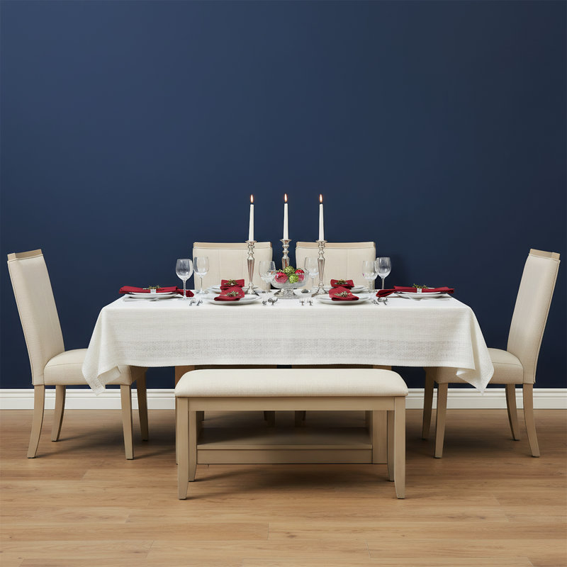 Ensemble de table de salle à manger moderne extensible de 78 pouces avec rallonge amovible et tabourets de salle à manger 78 pièces, comprenant 4 chaises rembourrées