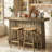 Bar Table With 2-tier Storage & Footrest