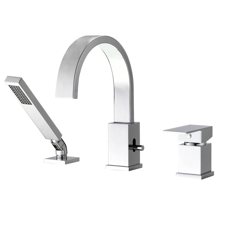 Waterfall Tub Faucet With - 9.82 Lb Weight And 59" Hose 4" Height Stainless Steel