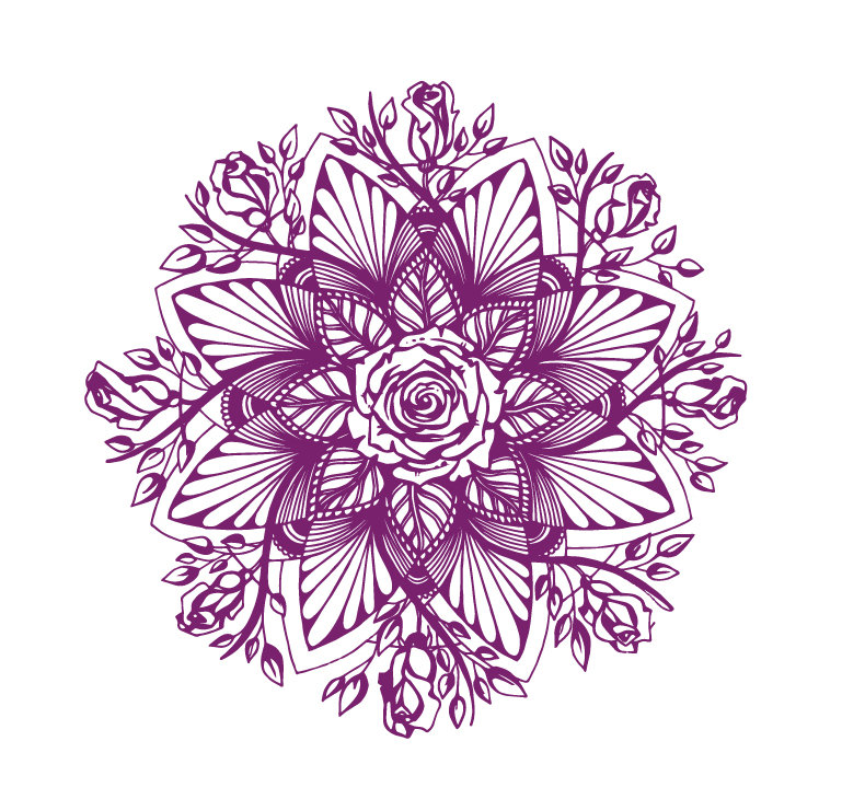 Décalcomanie murale Natazhat, Violet