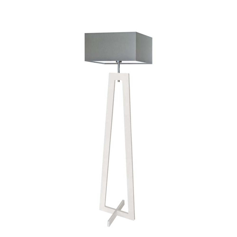 Tahoe 138cm Traditional Floor Lamp, White, Light Grey