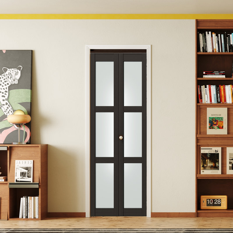 Porte pliante en bois manufacturé 3-Lite, 30 po x 80 po