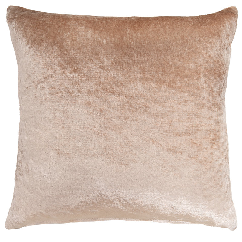 Ensemble de coussins en velours 2 pièces Velura, H 18 po x l 18 po, Champagne, Carrée