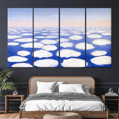 Toile abstraite abstraite Cloudscape Glass: Modern Home Decor, impression sur toile, toile tendue 4P