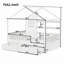 Lit plateforme pour enfants avec 2 tiroirs de rangement, garde-corps et structure de style maison Emerson-132758589-132758586