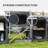 Folding Camping Kitchen with Windshield Fabric Cupboards Black-116828009