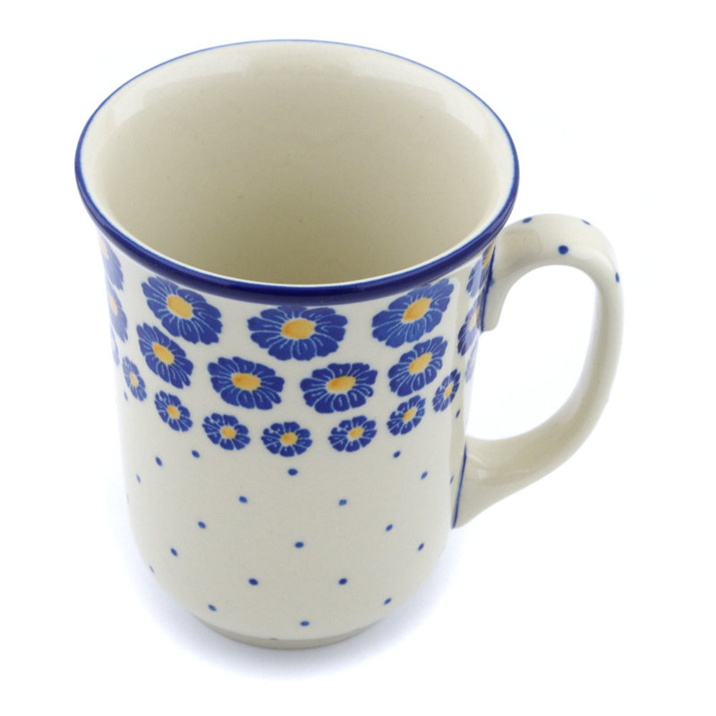 17 oz. Grande tasse en grès - Zinnia bleu