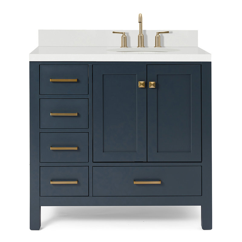 Ensemble de meuble-lavabo simple 37 po Cambridge, Bleu minuit
