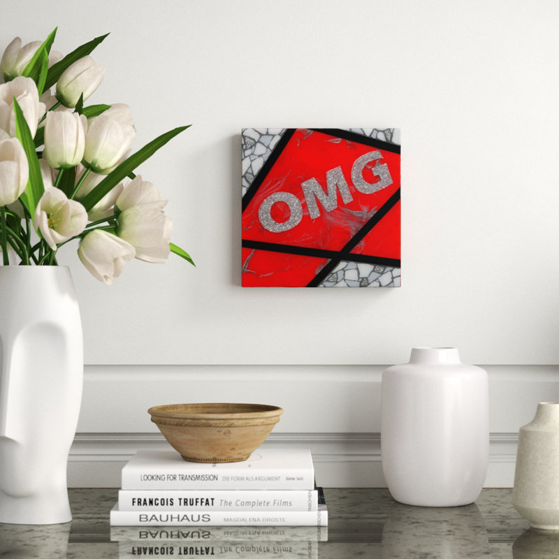 OMG-Red Painting by Eddie Bruckner