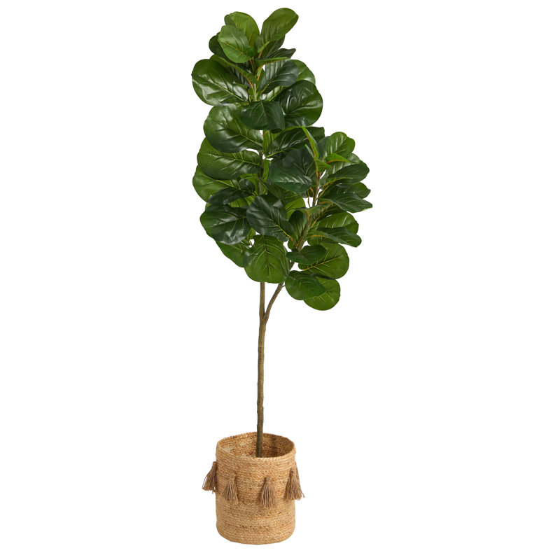 66'' Faux Fiddle Leaf Fig Tree in Basket