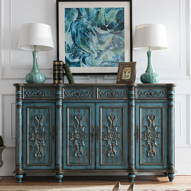 Banc de rangement bleu en bois manufacturé, Bleu