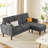 Convertible Sectional Sofa Couch, 3 Seat Couch Sectional L-Shaped Sofa-97872724