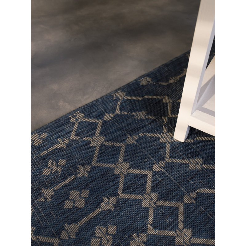 Tapis d'extérieur de qualité supérieure en polypropylène à motif géométrique, Rectangle de 2 pi x 3 pi