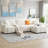 LoopLux 110" Modular L-Shape Sectional Sofa - Boucle Fabric with Pull-Line Design, Movable Ottoman & 330 lb Capacity - 4-Seater-1489094818