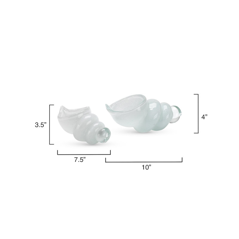 Coquillages Ariel (ensemble de 2), Blanc