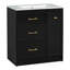 Meuble-lavabo de salle de bain avec lavabo en céramique / tablette / porte réglable et trois tiroirs / meuble-lavabo-113435752