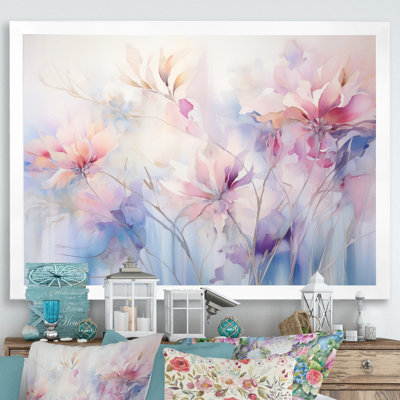 Impression sur toile «Purple Dreamy Florals II - Abstract Botanicals»