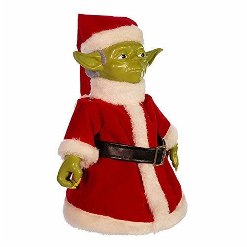 Classic Yoda Santa Suit Christmas Tree Topper, 10-Inch
