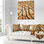 Cracked Brown Drought Land - Landscape Printed Pillow-30721014-30721018