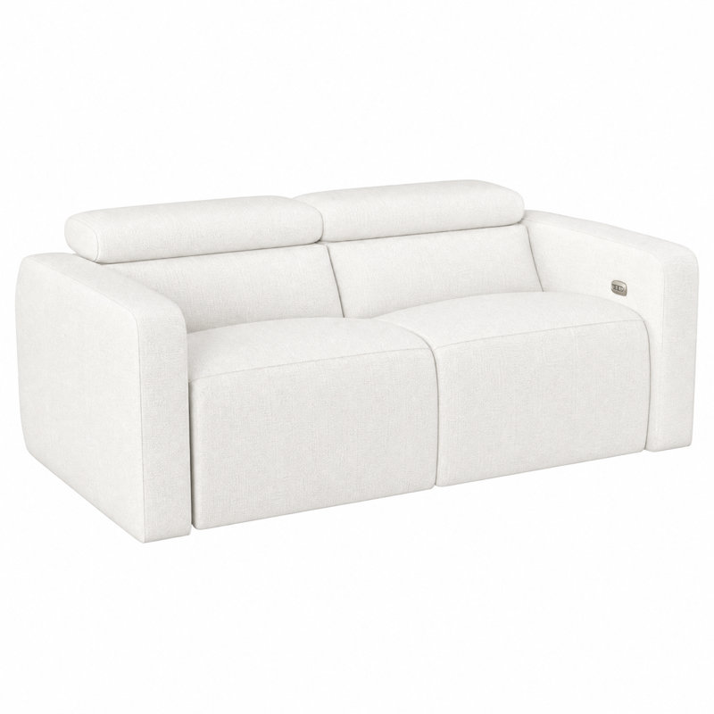 Canapé italien italien minimaliste noir, 77.56", White Polyester
