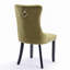 Chaise à dossier haut en bois massif - Coussin moelleux rebond, garniture de rivet, assemblage facile-48379708-48379707