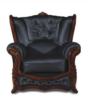 Click Faux Leather Armchair, Black
